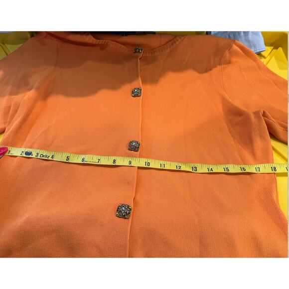 Vintage EUC Josephine Chaus Orange Snap Front Jewel Sparkly Buttons Golden Girls - Picture 16 of 16